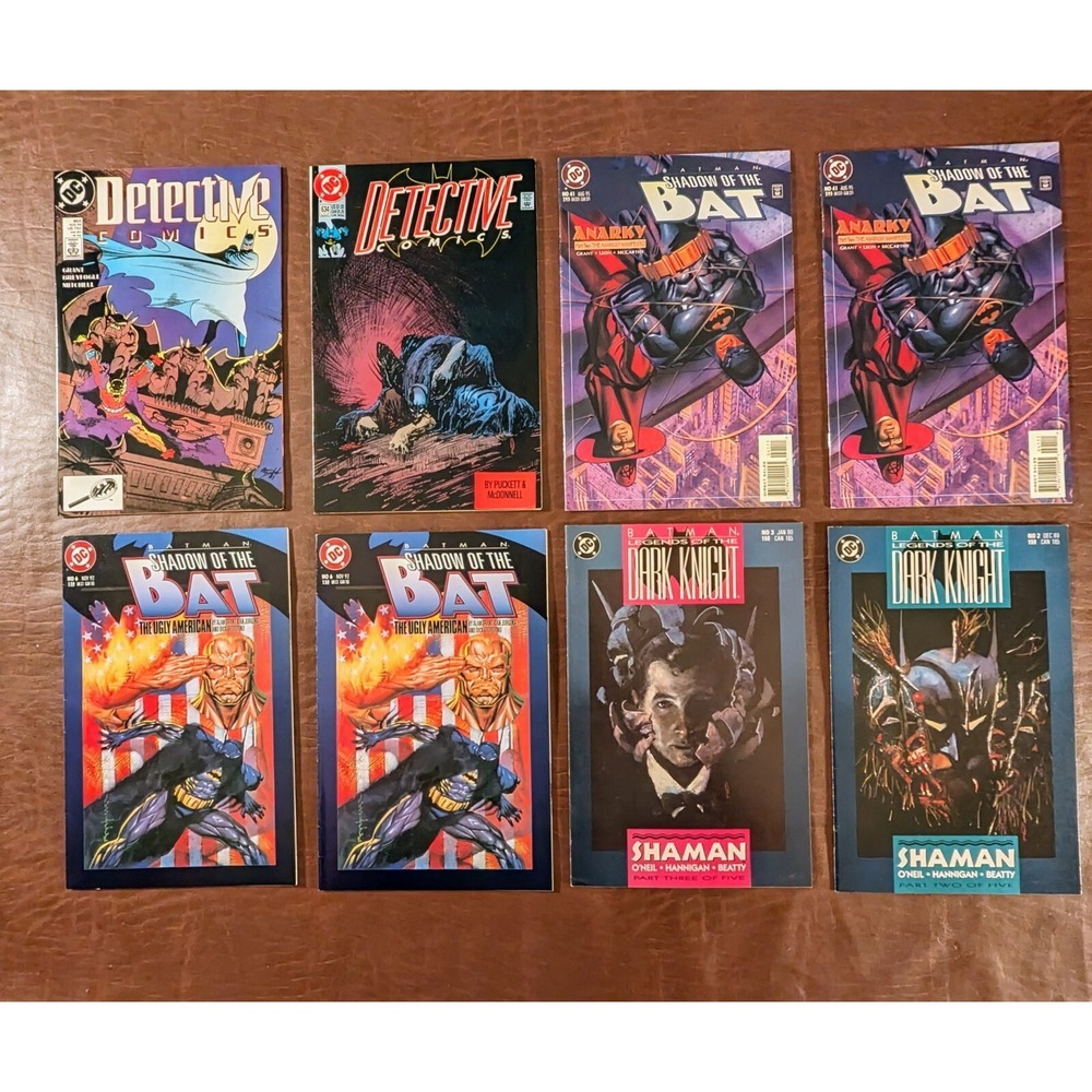 DC Comics Batman Lot of 8 Vintage Comic‎ Books 1980s–1990s w/ Duplicates